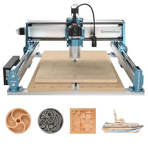 Genmitsu CNC Machine 4040-PRO MAX with 710W Trimmer CNC Router & Linear Rail Driven, 3 Axis Engraving Machine for Wood Metal Acrylic Cutting Milling