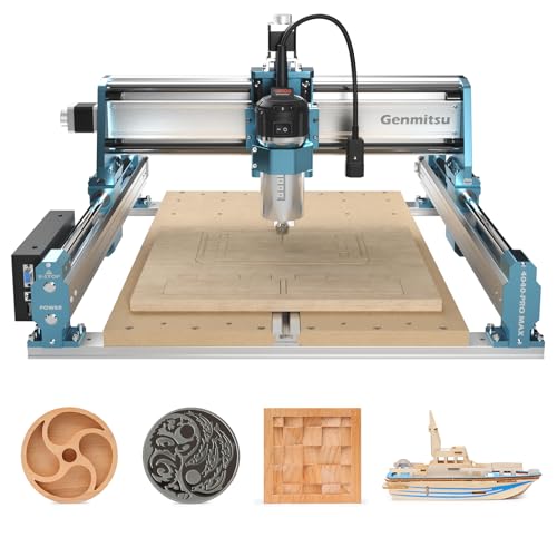 Genmitsu Fraiseuse CNC 4040-PRO MAX pour fraisage du bois, du métal et de l'acrylique, contrôle GRBL, machine à graver 3 axes avec toupie de 710 W et...