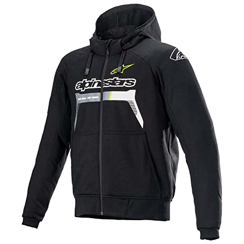 Jack Hood Chrome BK/YL 2X blouson moto homme avec capuche amovible