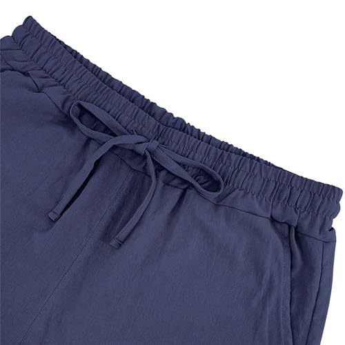 Short clásico cómodo de lino para hombre miniatura 6