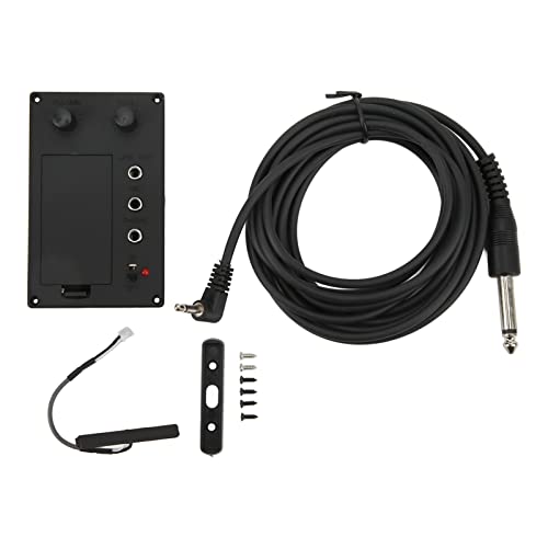 outdoorm Micro pour Violon Ajuster la scène sonore Fonctionnement Silencieux Accessoire de Micro en métal et en Plastique Noir