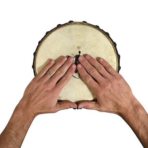 Hand-carved Classical Heartwood Djembe Drum from Africa - 10"x20"