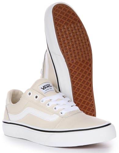 Vans Vans Women's Ward DeluxeSneaker, Tumble Leather Birch, 6.5 US