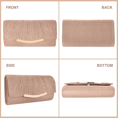 Clutches für Damen Hochzeit Tasche, Damen Clutch Elegante Cross Body Umhängetasche Abendtaschen Damen Clutches Tasche Women's Clutches Envelope Handtasche für Party Bankett Prom Mama Freundin – Bild 4