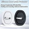 4PCS Car Door Lock Silicone Protective Pad Shock Absorbing Door Lock Decorations Car Door Lock Close Door Protective Pad for Exterior Accessories, Universal for Many Models (Black) #2