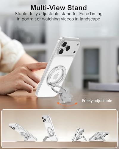Image of Magnetic Phone Grip Holder for Samsung Galaxy S26 S25 Ultra S24 S23 Z Flip7 Fold7, Two-Sided Magsafe Finger Ring with Kickstand for Apple iPhone 17e 17 Pro Max Air 16e 16 15 Plus Fit Magsafe Car Mount