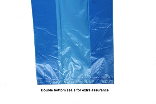 Image of Easy Open & Strong Leak-Proof Poop Bags Dog Waste Bags 13.25 x 9 inch Made in USA .Bags are easier to tie than standard 12 inch bags (Blue)