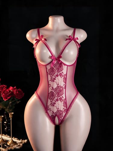 Image of Avidlove Women One Piece Lingerie Sexy Lace Babydoll Mini Bodysuit