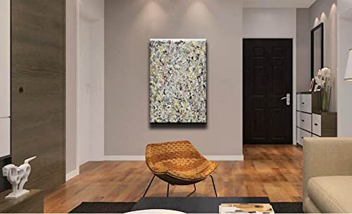 Impression sur toile Jackson Pollock n°65 tableau moderne salon 75x112cm - 2