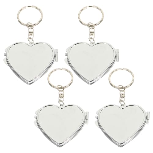 HAPINARY 8 Llaveros con Espejo Cosmético En Forma De Corazón, Llavero con Espejo, Llavero con Espejo De Bolsillo, Llavero con Forma De Corazón, Llavero con Forma De Corazón, Llavero con