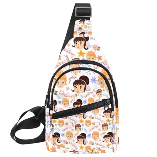 Sac de poitrine femme imprimé tropical pour explorer le monde