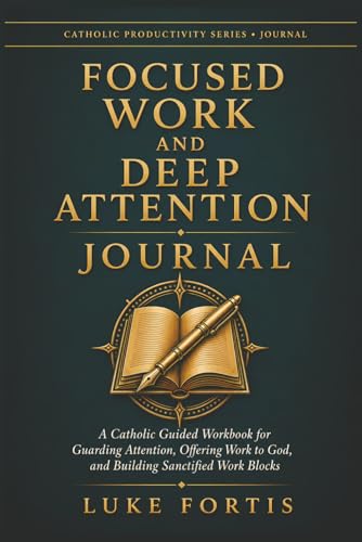 Focused Work and Deep Attention Journal: A Catholic Guided Workbook for Guarding Attention, Offering Work to God, and Building Sanctified Work Blocks