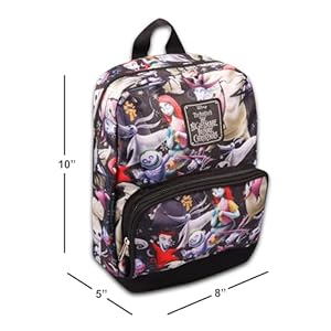 Fast Forward New York Disney Nightmare Before Christmas Mini Backpack for Women -- Canvas Purse Shoulder Bag Adults, Teens-Include Plastic bottle Fast Forward New York Disney Nightmare Before Christmas Mini Backpack for Women Canvas Purse Shoulder Bag Adults Teens Include Plastic bottle