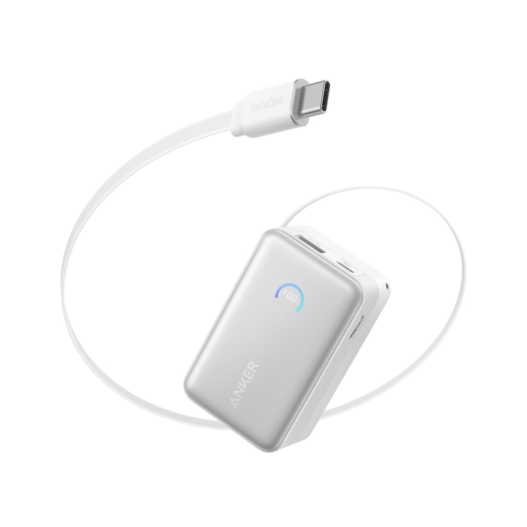 Amazon | Anker Nano Power Bank (10000mAh, 45W, 巻取り式 USB-C