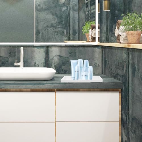 Bandeja organizadora de silicona para baño y cocina con base rectangular 6