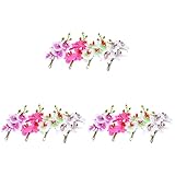  12 Uds. Horquillas for el pelo de orquídeas, horquillas for el pelo de novia, horquillas for el pelo de flores artificiales, pinzas for el pelo hawaianas for boda ( Color : As Shown , Size : Mx2pcs )