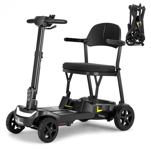 DECOMIL Aviro S1 Lightweight (39 lbs) Foldable Mobility Scooter for Adults – 20-Mile Range, Dual 10Ah Lithium Battery, 270W Motor, 20-Mile Range, 265 lbs Capacity, All-in-One Design
