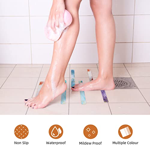 Secopad Anti Slip Colorful Shower Strips 24 Pcs Bathtub Strips Adhesive Decals For  Bath Tub Shower Stairs Ladders #TOP3
