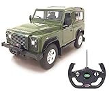 land rover defender Offiziell lizenziert Jamara 405155 - Land Rover Defender 1:14 grün Tür manuell 40MHz - RC Auto, offiziell lizenziert, ca 1 Std fahren, 9 Km/h, detaillierter Innenraum, hochwertige Verarbeitung,LED Licht