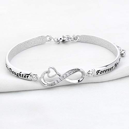Gzrlyf Daughter Bracelets Always My Daughter Forever My Friend Bracelets Daughter Gift from Mom Dad2