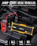GOOLOO GP4000 Car Jump Starter 4000A Peak Battery Starter (All Gas,up to 10.0L Diesel Engine) 12V Lithium Jumper Box, SuperSafe Auto Portable Booster Pack with Jumper Cable and Type C Port