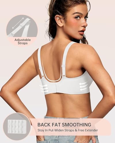 Image of OEAK Womens Deep V Bras Wireless Comfortable Bra Supportive No Underwire Bras Tshirt Push Up Bralettes Plunge Seamless Bra