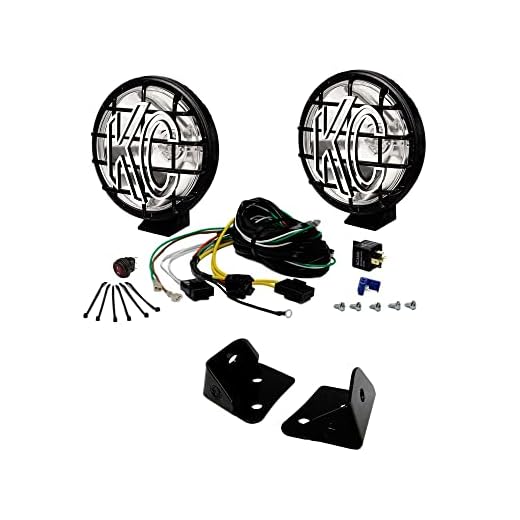KC HiLiTES 97102 6" Apollo Pro Halogen - 2-Light System - Pillar Mount - 100W Spot Beam - for 07-18 Jeep JK