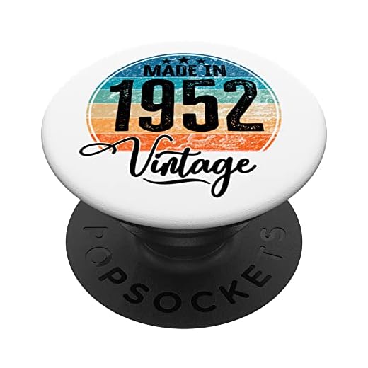 Cumpleaños Vintage Año de nacimiento 1952 Cumpleaños bday PopSockets PopGrip Intercambiable