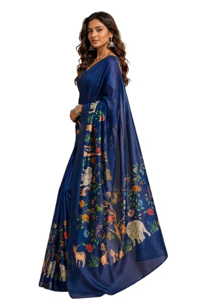 Women's Premium Printed Saree with Ready-to-Wear Style & Unstitched Blouse Piece | Urban Chic Collection-picture-46