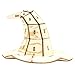 Harry Potter Sorting Hat 3D Wood Puzzle & Model Figure Kit (64 Pcs) - Build & Paint Your Own 3-D Book & Movie Toy - Officially Licensed - No Glue Required - Gift for Kids, Teens & Adults