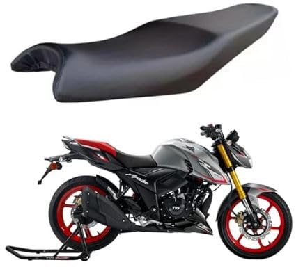 Seat Cover for Apache RTR 160 4V, PU Leather Waterproof, Black, Front and Rear Protection-image-24