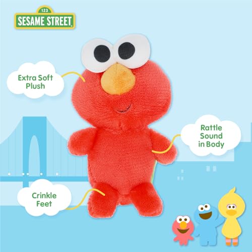 Image of Kids Preferred Sesame Street Baby's First Cuteeze 4-Piece Set, Elmo, Cookie Monster, Abby Cadabby, & Big Bird Plushes