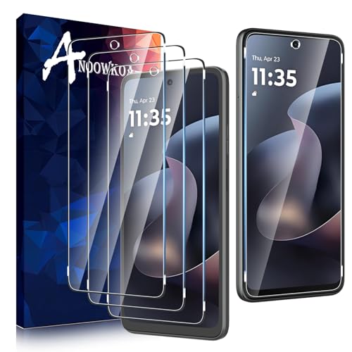 Anoowkoa 3 Pack Designed for Moto G 2026 & Moto G Play 2026/Moto G 2025 Screen Protector Tempered glass film.Anti-Breakage.Anti-Scratch.No Bubbles.9H Hardness.Supports Fingerprint Unlocking