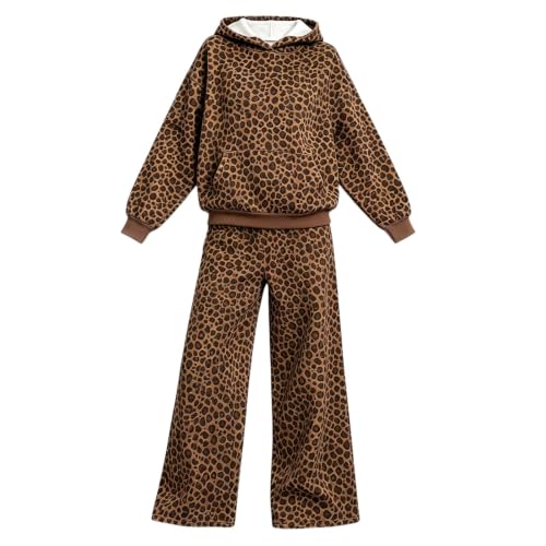 Sweatsuits Women 2 Piece Outfit Leopard Print Hoodie Sweatpants Travel Sets - image 3
