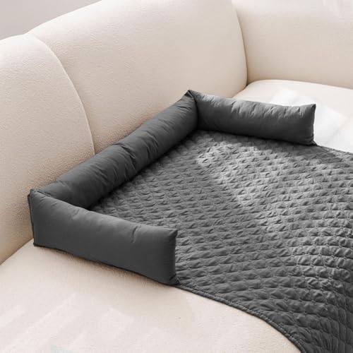 Umllpet Sofaschutz Hundebett, Hundedecke Sofa mit Rand, 75x75cm Maschinenwaschbar Perfekt für Hunde & Katzen im Winter, Weihnachten & Allen Jahreszeiten