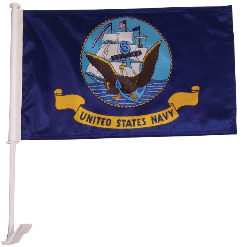 In the Breeze U.S. Navy Car Flag (Model: 3804)