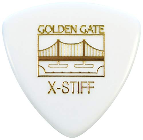 Médiators de guitare Golden Gate triangle 1,5 mm en blanc pour un son pur