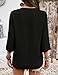 Rapbin 3/4 Length Sleeve Womens Tops Plus Size Fashion V Neck Work Tops for Women 2026 Business Casual Womens Professional Business Flattering Outfits 3XL Black