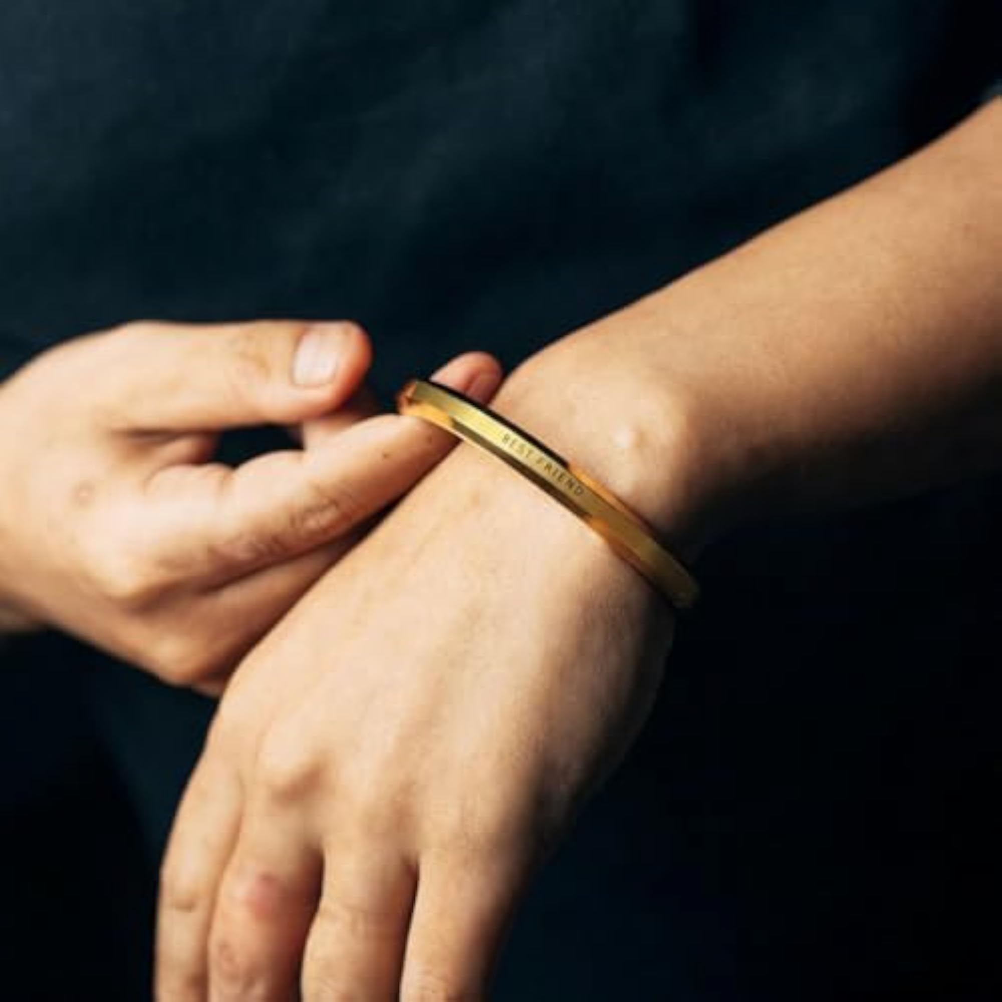 Classic Gold Plated Kada Bracelet, 22K Glossy Finish