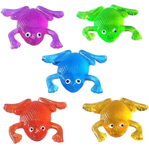 5Pack Super Stretch Sticky Frog Mochi Squishy Toys,Goodie Bag Stuffers,Classroom Prizes,Birthday,Party Favors Cover