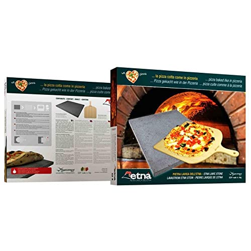 Miniatura 5 de Juego Para Pizza De Piedra Volcánica Y Etnea 38 X 30 Cm Tazón Pala