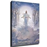 KhVhvs Jesus Christ Second Coming Canvas Wall Decor Art Painting Prints on Modern Posters Prints Artwork for Living Room, Bathroom,Bedroom,Home (12x16inch,Unframed)