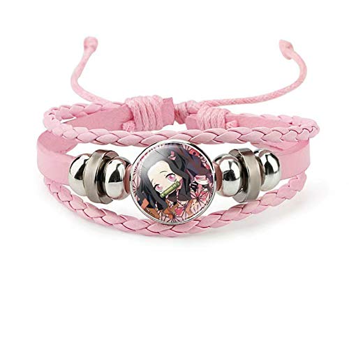 Ebosr Demon Bracelet Dragon Slayerbracelet Kamado Tanjirou Bracelet Wristband Braided Bracelet. cover