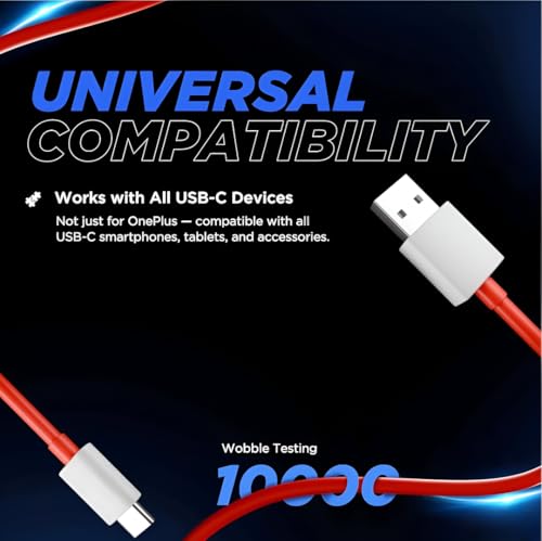 Image of 120W Dash Charge USB to Type-C Cable, 1M Length, Flex Resistant, Fast Charging, Red