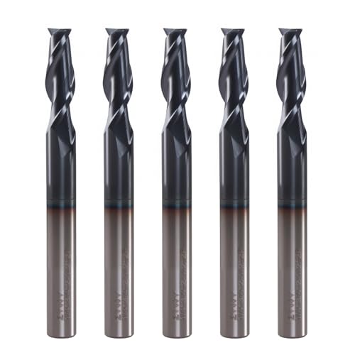 Image of 2 Flute 1 /4 inch Square End Mill with AlTiN Coating -Machining of Deep Grooves in High-Hardness Steels and Alloys, 1 /4 inch Cutting Diameter, 3 /4 inch Flute Length, 2-1 /2 inch Overall Length