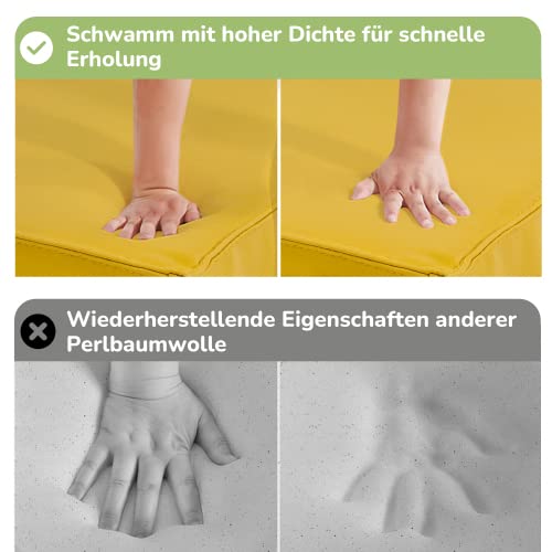 6-teiliges Schaumstoff-Motorikspielzeug mit Halbzylinder, Dreieck und Welle – wasserdichte Kletterblöcke und Krabbeltunnel für Kleinkinder ab 1 Jahr
