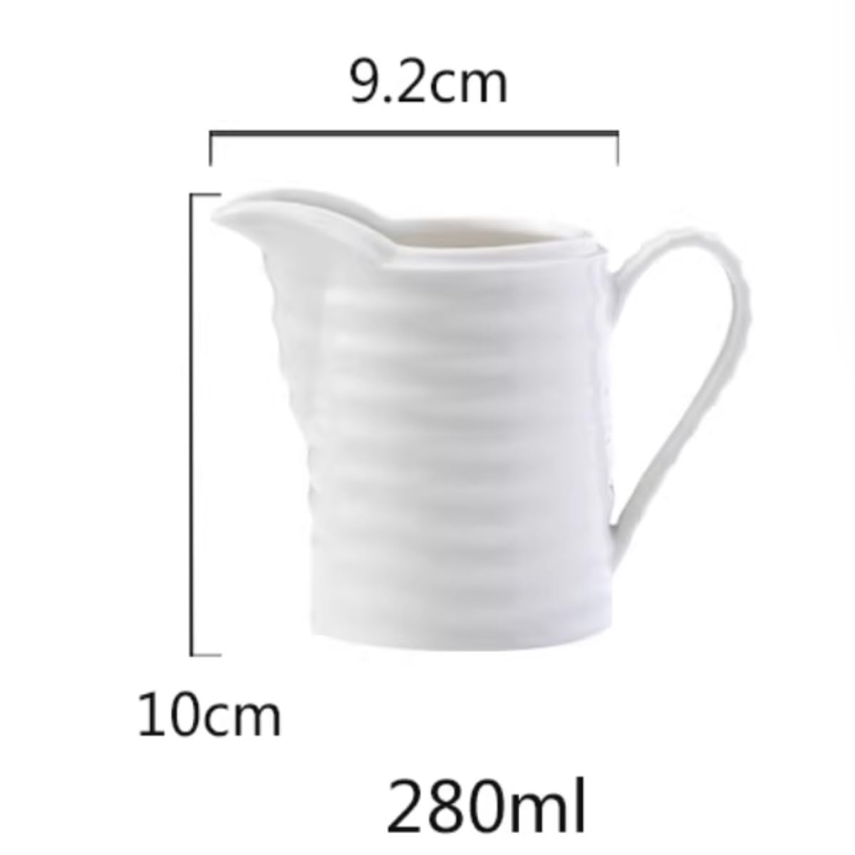 MRKU Pot à Lait, saucière, Tasse à Eau, pichet, crémier, Distributeur de café, sucrier, en céramique avec Anse, Style Occidental