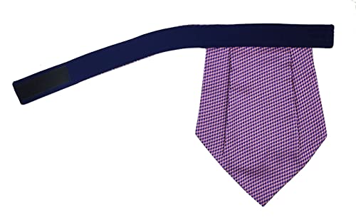 Image of formal cravat set for men with pocket square Men's Cravat Necktie, Self Design Microfiber Dark Multi color Free Size