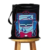 FEELMEM Teufels-Cartoon-Anime-Tragetasche, Cartoon-Charakter-Fan, Geschenke für Anime-Liebhaber, animierte TV-Show, Merch Geschenke, Schwarz