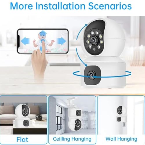 Image of 5MP Indoor WiFi Smart Security Camera | Full HD Video | Color Night Vision | Motion Alerts | Two-Way Talk | Wireless Home CCTV with V380 Pro App Support